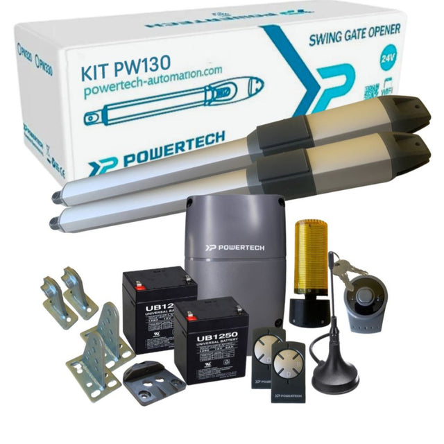 Power Tech PW130 24V Dual Swing Gate Opener with Wi-Fi